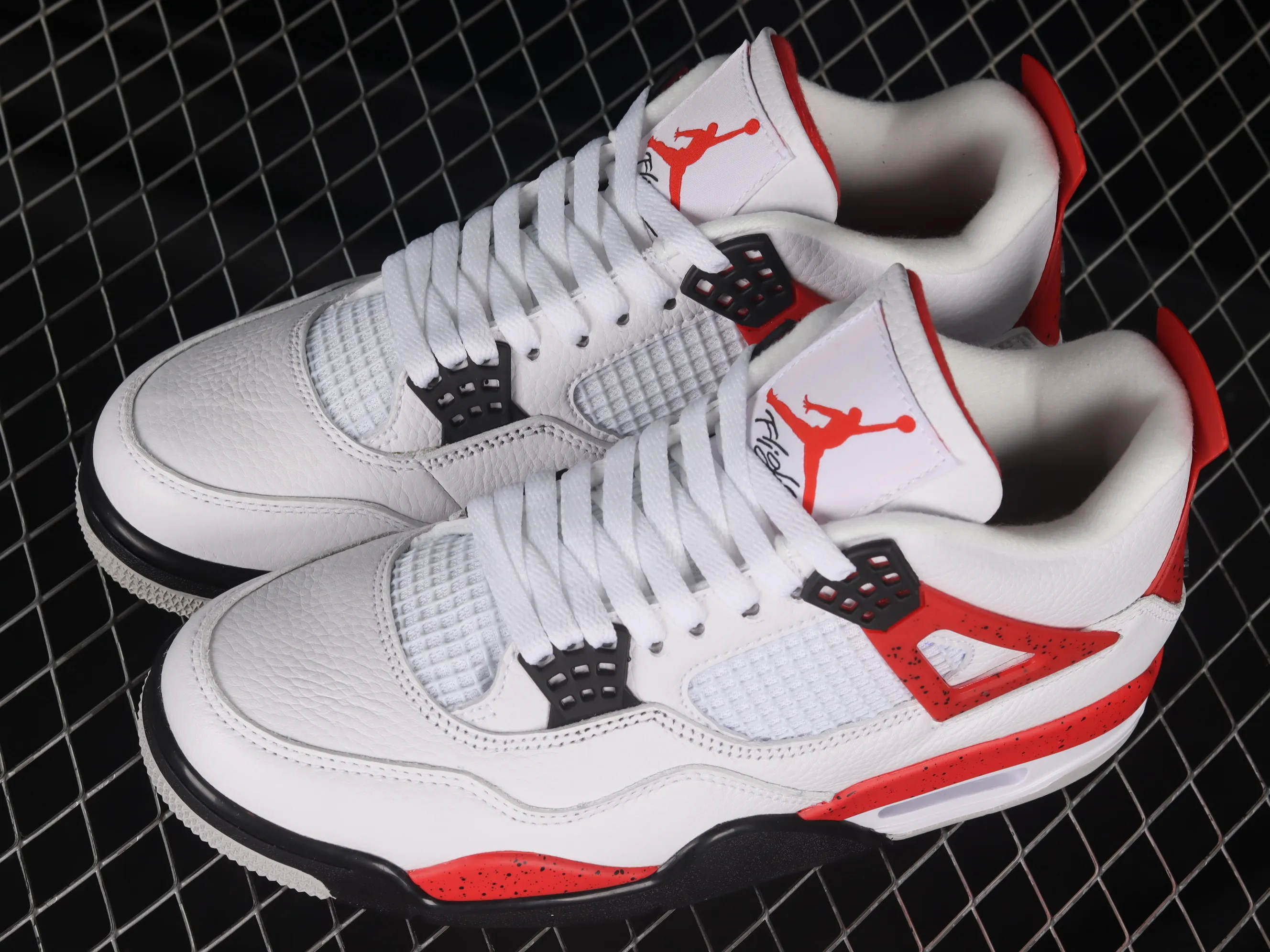 All categories Air Jordan Jordan series basketball shoes Air Jordan 4 Air Jordan 4 Red "Cement" AJ4 Joe 4 red cement reverse flame red DH6927-161